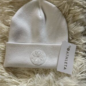 NWT Athleta White Knit Beanie